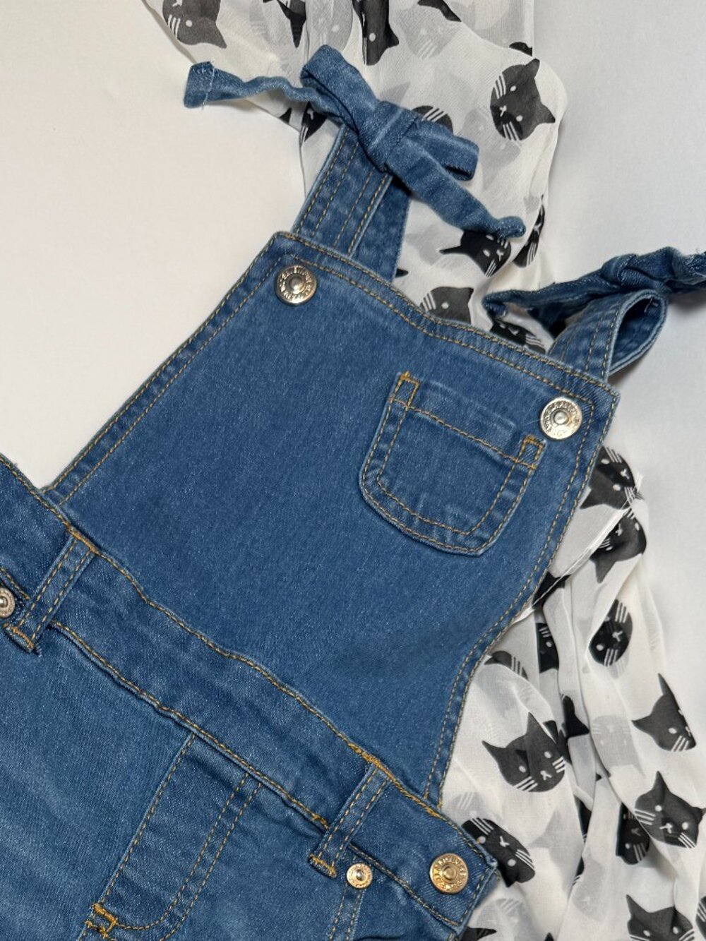 7 For All Mankind 12mo Girl’s Denim Overalls Jeans Girl